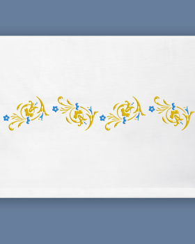 Altardecke Leinen 300 x 160 cm mit Mariensymbol