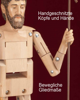 Hirte mit Hut 90 cm Holzfigur