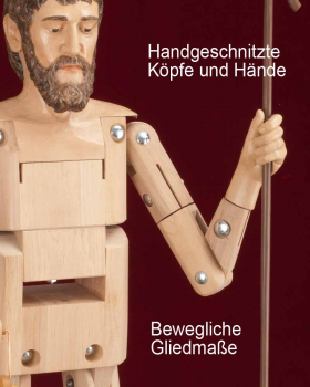 Hirte mit Hut, Krippenfigur 120 cm