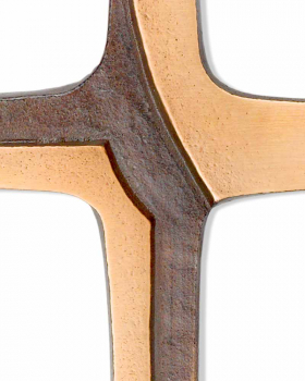 Wandkreuz Bronze modern 14,5 x 9,5 cm