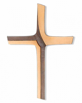 Wandkreuz Bronze modern 14,5 x 9,5 cm