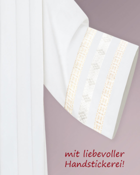 Chorrock Tevira + Wolle creme 100 cm handgestickt
