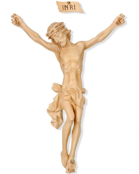 Christus - Corpus Fiberglas in Holzton120 cm