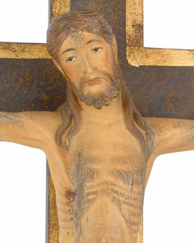 Wandkreuz Holz Romanisch Antik - Kreuz 34 x 17 cm