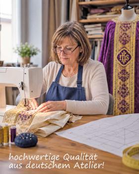 Preview: Stola violett Streifeneinwebe, silberne Lurexeinwebe 150 cm