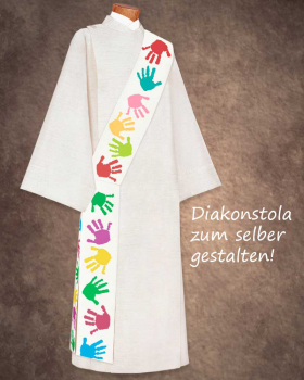 Diakonstola weiß 150 cm lang, 13 cm breit