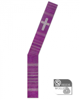 Diakonstola violett mit Kreuz