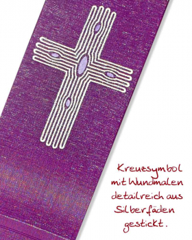 Diakonstola violett mit Kreuz