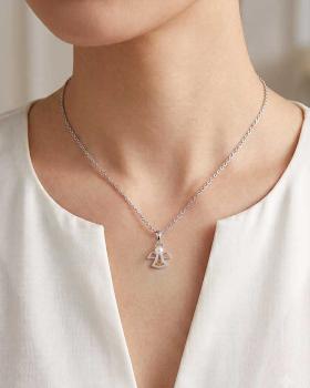 Preview: Schutzengelanhänger 925 Sterling Silber mit Perle