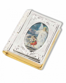 Buchdose für Rosenkranz Schutzengel 6 x 4,5 cm