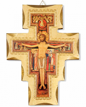 Franziskuskreuz, 32 x 43 cm, Ikonendarstellung