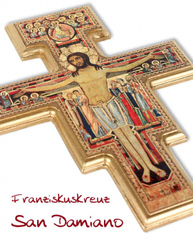 Franziskuskreuz für die Wand 11,5 x 15 cm