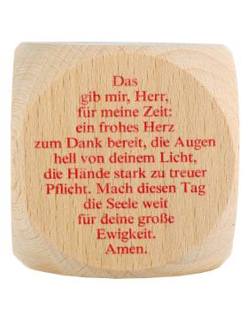 Preview: Prayer cube with German evening prayers