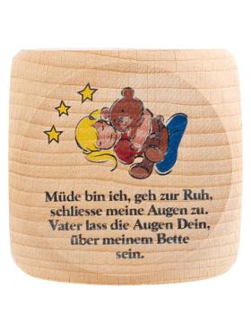 Preview: Prayer cube with German evening prayers