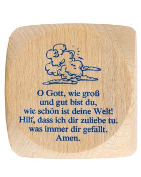 Preview: Prayer cube with German evening prayers