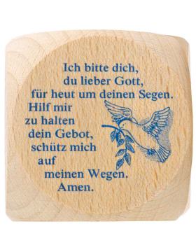 Prayer cube with German evening prayers