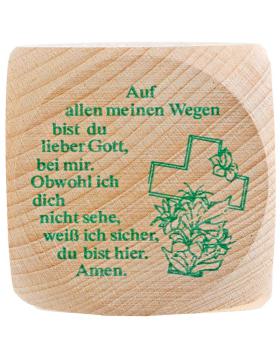 Prayer cube with German evening prayers