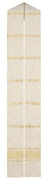 Priesterstola Beige, Handwebstoff, Streifeneinwebe