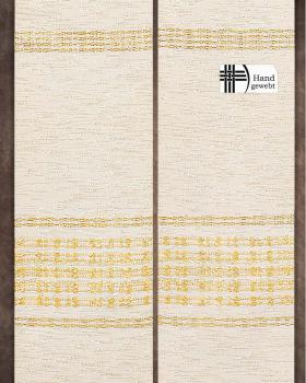 Preview: Priesterstola Beige, Handwebstoff, Streifeneinwebe