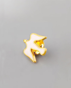 Pin 1,5 x 2 cm Hl.Geist Email, gold eloxiert