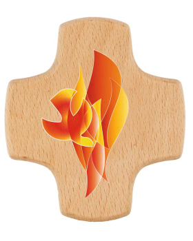Holzkreuz "Hl. Geist" 9 x 8 x 0,8 cm