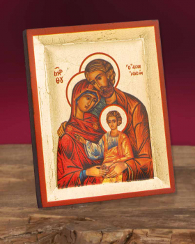Ikone Heilige Familie Siebdruck 6,5 x 8 cm