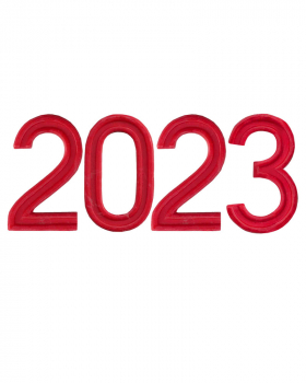 Jahreszahl 2023 rot für Osterkerze, 3,5 cm hoch