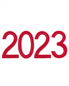 Jahreszahl 2023 rot für Osterkerze, 5 cm hoch