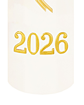 Jahreszahl 2026 gold für Osterkerze, 2 cm hoch