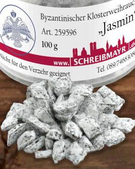 Jasminweihrauch griechisch, geschnitten, 100 gr. im Glas