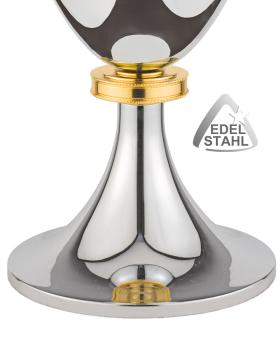 Preview: Kelch Edelstahl „Modern“, Cuppa vergoldet, Ø 10 cm