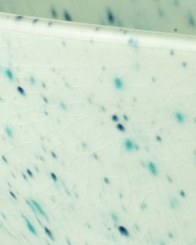 Räucherschale Krakelee-Optik weiß/blau
