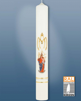 Marienkerze 600 x 70 Emblem mit Patrona Bavaria