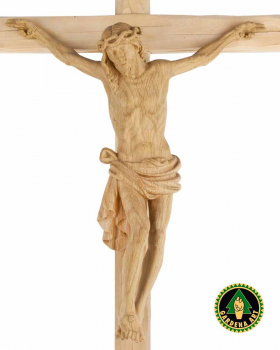 Wandkreuz Eichenholz, 70 cm hoch Christus 32 cm