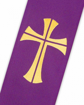 Diakonstola violett mit Kreuz, A + O