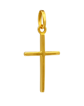 Kreuz Anhänger Double Gold 12 mm x 18 mm