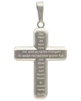 Kreuz Sterling Silber "der Herr ist mein Hirte" 22 x 28 mm