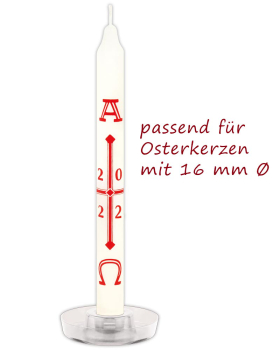 50 Kunststoffleuchter klar 50 mm Ø für Kerzen 16 mm