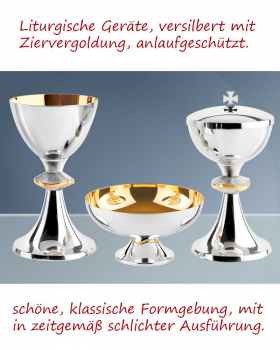 Hostienschale Messing versilbert 17 cm Ø