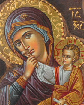 Ikone Madonna Glykophilousa 30 x 10 x 3 cm