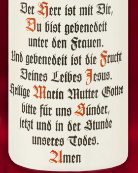 Marienkerze 165x50 mm Aufdruck"Gegrüßet seist Du, Maria"