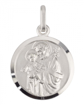 Medaille Hl. Josef Silber 925, 17 mm