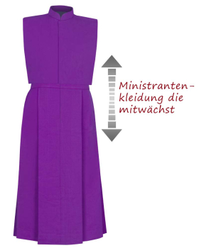 Ministrantenrock violett 90 cm mit Weste