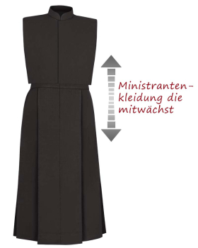 Ministrantenrock schwarz 110 cm mit Weste