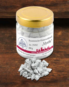 Myrrhe griechisch, geschnitten 100 g Aromaglas