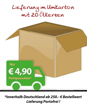 Ölkerzen Monulux, rot,  9 Tage, 20 Stück