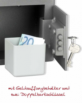Opferstock mit Eckeinwurf mit zwei Schlössern