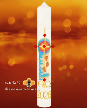 Preview: Osterkerze 600 x 80 mm "Spuren im Sand"