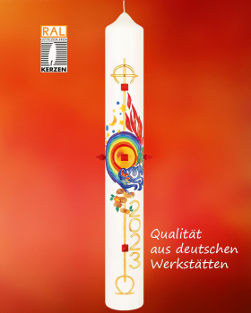 Osterkerze 600 x 80 mm Lobgesang Hl. Franziskus