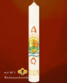 Osterkerze "Ich bin der Weg" 600 x 80 mm